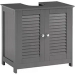 Frg237-ii-dg Waschbeckenunterschrank Badschrank Unterschrank Badm&ouml;bel In Dunkelgrau