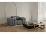 Sessel Designersessel Chantal In Stoff Opera Velvet Grau