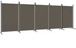 5-tlg. Paravent Anthrazit 433x180 Cm Stoff Vidaxl