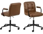 Ebuy24 - Cosmo B&uuml;rostuhl Mit Armlehnen, Pu-kunstleder Braun.