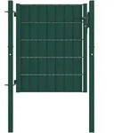 Zauntor Pvc Und Stahl 100x101 Cm Gr&uuml;n Vidaxl
