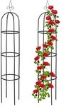Relaxdays Rankhilfe Obelisk, 2er Set, 200 Cm Hoch, Ranks&auml;ule F&uuml;r Kletterpflanzen,