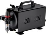 Wiltec Airbrush Kompressor As18tb 1/6 Ps, Druckluftkompressor Mit 20-23 L/min
