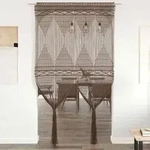 Makramee Vorhang Taupe 140x240 Cm Baumwolle Vidaxl