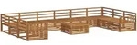 Sofagarnituren 11 Pcs Natur Massivholz Akazie Vidaxl