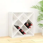 Weinregal Wei&szlig; 62x25x62 Cm Massivholz Kiefer - Vidaxl