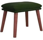 Fu&szlig;hocker Dunkelgr&uuml;n 45x29,5x35 Cm Samt Vidaxl