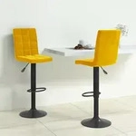Barhocker 2 Stk. Senfgelb Samt Vidaxl