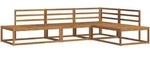 Outdoor-sofagarnitur Natur Massivholz Akazie Vidaxl