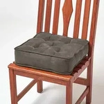 Sitzkissen Taupe-grau - Sitzerh&ouml;hung/stuhlkissen 40 X 40 Cm Mit Velours-bezug -