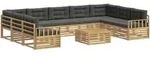 Outdoor-sofagarnitur Mit Kissen 10 Pcs Wei&szlig; Und Anthrazit Vidaxl