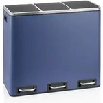 Abfallsammler / M&uuml;lltrennsystem Clean 9 - 54l (3x18l) Stahl Navy Blau Hjh...