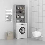 Waschmaschinenschrank Betongrau 64x24x190 Cm Vidaxl