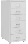 Vidaxl Mobile File Cabinet Grey 28x41x69 Cm Metal