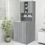 Waschmaschinenschrank Grau Sonoma 70,5x25,5x90 Cm Vidaxl