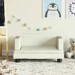 Kindersofa Creme 60x40x30 Cm Samt Vidaxl