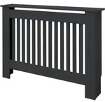 Ecd Germany Heizk&ouml;rperverkleidung Landhausstil 112x19x82cm Anthrazit Aus Mdf