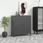 Aufbewahrungstruhe Industrial Anthrazit 90x40x100 Cm Stahl - Vidaxl