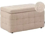 Ottomane Mit Stauraum Michigan Boucl&eacute; Beige