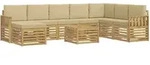 Outdoor-sofagarnitur 7 Pcs Wei&szlig; Und Beige 59 X 59 X 37 Cm Vidaxl