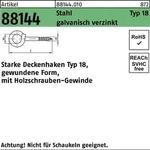 Deckenhaken R 88144 Typ 18 140 X 9,9 X 22 Stahl Galvanisch Verzinkt