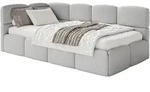 Selsey Cloudy &ndash; Jugendbett 120 Cm, Bettkasten, Boucl&eacute;, Kopfteil Links,...