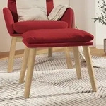 Fu&szlig;hocker Weinrot 45x29,5x35 Cm Samt Vidaxl