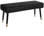 Atmosphera &ndash; Sitzbank, Velours, Schwarz, 100 X 35 X 45 Cm, Schwarz, Cm