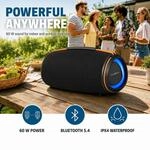 Nedis Bluetooth&reg;-lautsprecher / 360 Min / Handger&auml;t / 60 W / Stereo /...