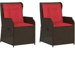Gartenbank 2 Pcs Braun Poly-rattan Vidaxl