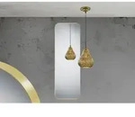 Mirrors And More - Wandspiegel Britney Ganzk&ouml;rperspiegel Metall Rahmen Gold 50x150