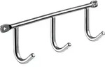 Hettich - Garderobenleiste 3 Haken 20,0 X 5,2 X 3,5 Cm Verchromt Hakenleisten