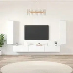 Tv-m&ouml;belset 7 Teile Wei&szlig; Ingenieurholz
