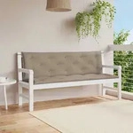 Vidaxl Garden Bench Cushion Taupe 150x(50+50)x7cm Oxford Fabric