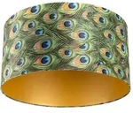 Velour Lampenschirm Pfau Design 50/50/25 Mit Goldenem Interieur