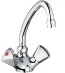 Zweigriff Niederdruck Waschtischarmatur Classic Line - Mit Hu-rohrauslauf 145 Mm
