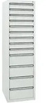 Schubladenschrank Serie Sts 410, 13 Schubladen Lichtgrau (9x100, 4x200mm) -...
