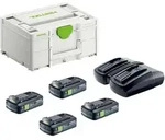 Festool Energie-set Sys 18v 4xtbx4/tcl6duo