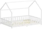 Ml-design Kinderbett Hausbett 140x200 Cm Mit Rausfallschutz, Dach & Lattenrost,