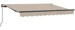 Einziehbare Markise Beige 250 X 200 Cm Stoff Vidaxl