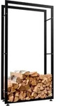 Clp - Kaminholzst&auml;nder Keri V2 Schwarz 25x80x150 Cm