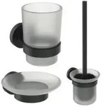 Ideal Standard Iom - Badaccessoires-set, Glas Matt/schwarz A9245xg