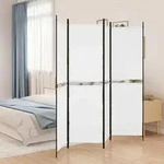 4-tlg. Paravent Wei&szlig; 200x180 Cm Stoff Vidaxl