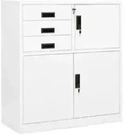B&uuml;roschrank Wei&szlig; 90x40x102 Cm Stahl - Vidaxl