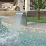 Pool-wasserfall Edelstahl 45x30x65 Cm Silbern Vidaxl