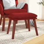 Fu&szlig;hocker Weinrot 45x29,5x35 Cm Stoff Vidaxl