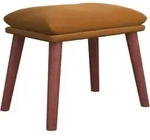 Fu&szlig;hocker Braun 45x29,5x35 Cm Samt Vidaxl