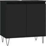 Badschrank Schwarz 58x33x60 Cm Holzwerkstoff Vidaxl