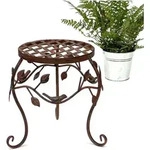 Dandibo Blumenhocker Metall Braun 25 Cm Blumenst&auml;nder 93992 S Blumens&auml;ule Antik
