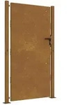 Gartentor 105x205 Cm Cortenstahl Vidaxl
